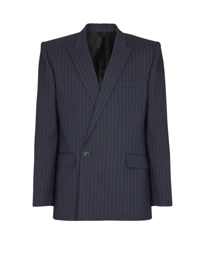 Blazer i ull med smala ränder Blazer i ull med smala ränder