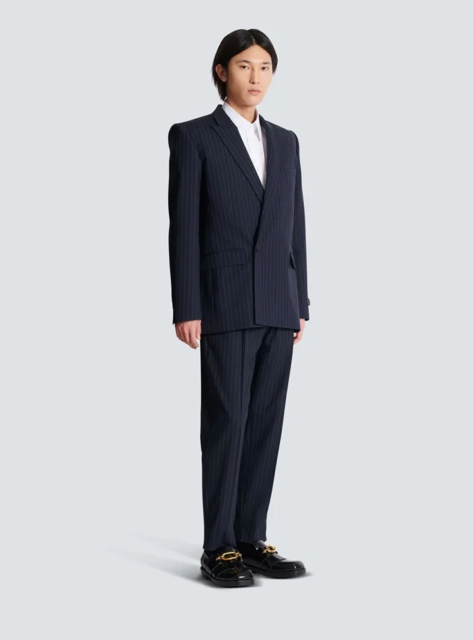 Blazer i ull med smala ränder Blazer i ull med smala ränder