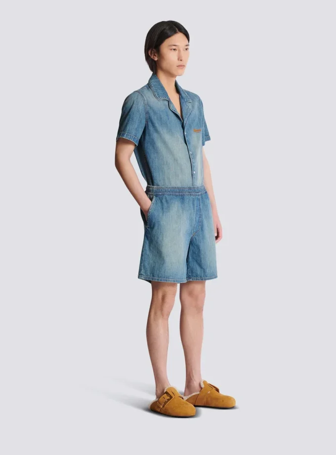 Blekta jeansshorts Blekta jeansshorts
