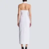 Bodycon-klänning i poplin med öppen rygg Bodycon-klänning i poplin med öppen rygg