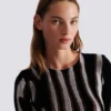 Bodycon-top i sammet med zebramönster
