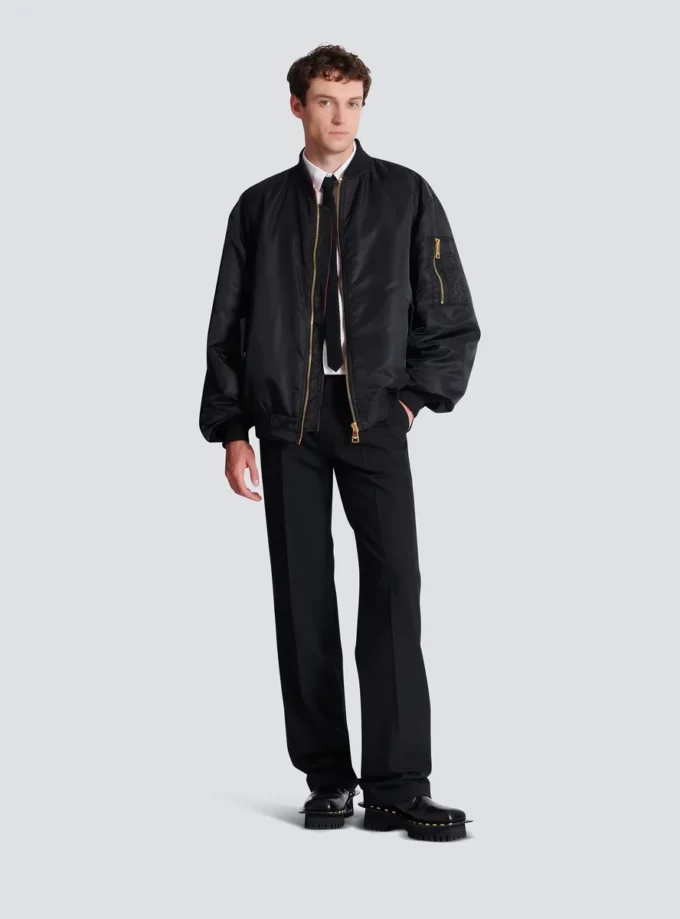 Bomberjacka i tryckt nylon Bomberjacka i tryckt nylon