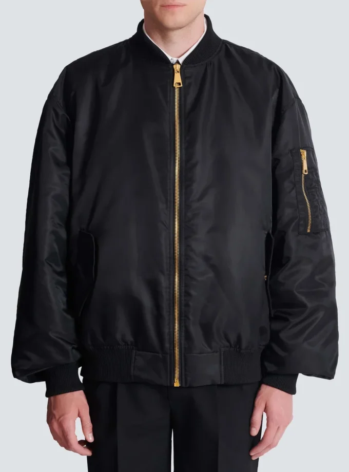 Bomberjacka i tryckt nylon Bomberjacka i tryckt nylon
