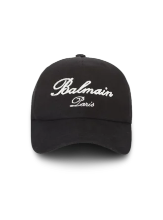 Bomullskeps med Balmain Signature-broderi