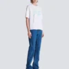 Boxig T-shirt med Balmain Paris Brush-tryck Boxig T-shirt med Balmain Paris Brush-tryck