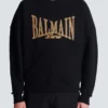 Broderad Balmain College-tröja