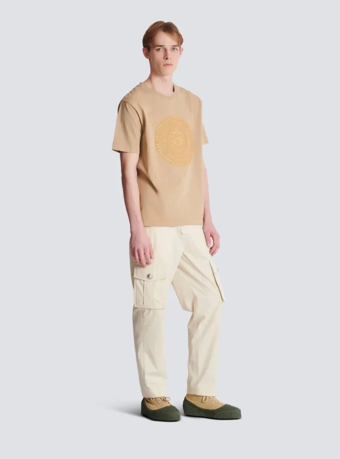 Broderad Balmain Médaille-T-shirt