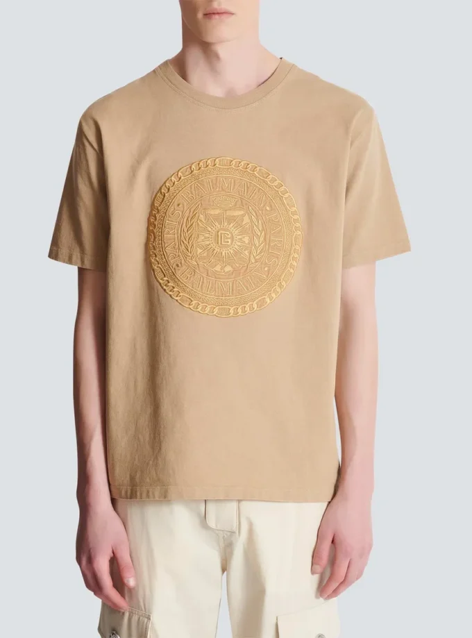 Broderad Balmain Médaille-T-shirt