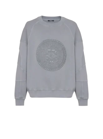 Broderad Balmain Médaille-tröja