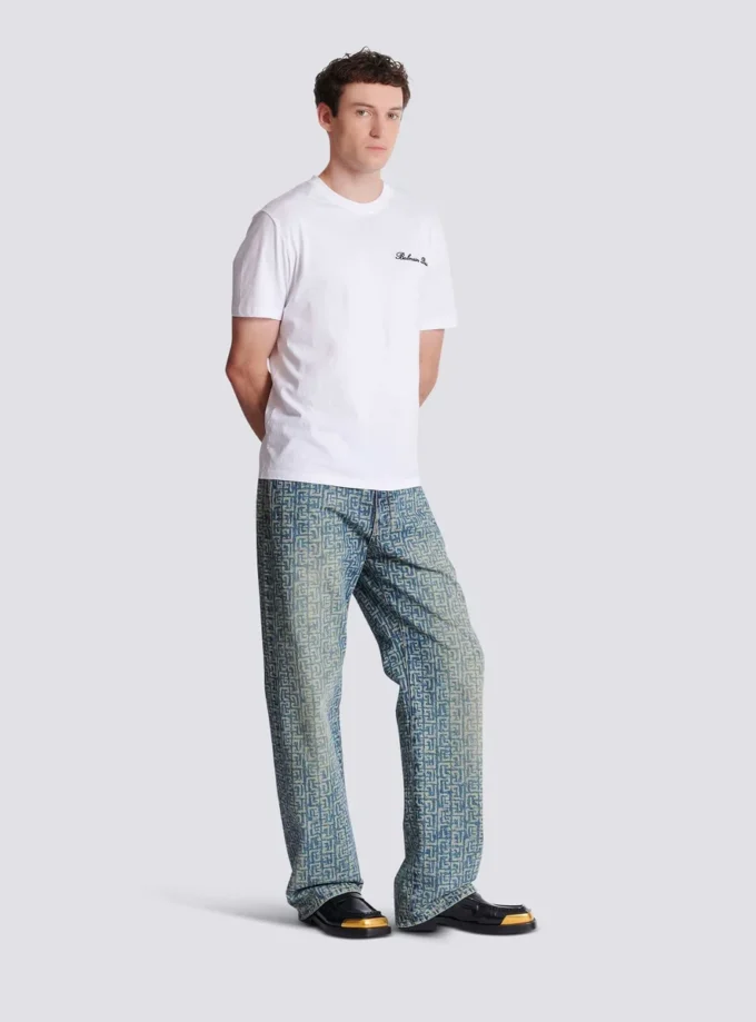Broderad Balmain Signature T-shirt