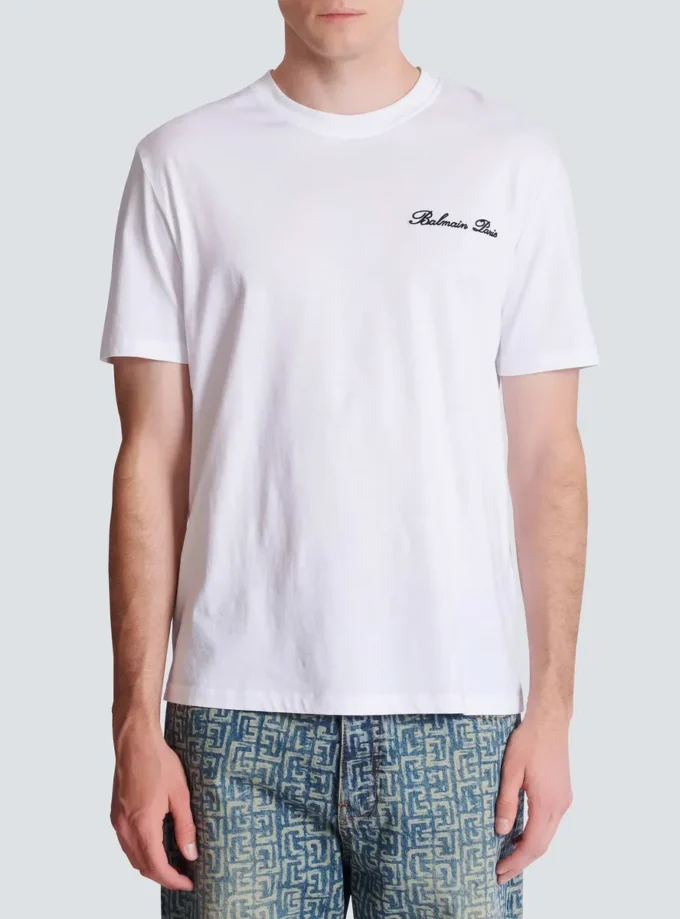 Broderad Balmain Signature T-shirt