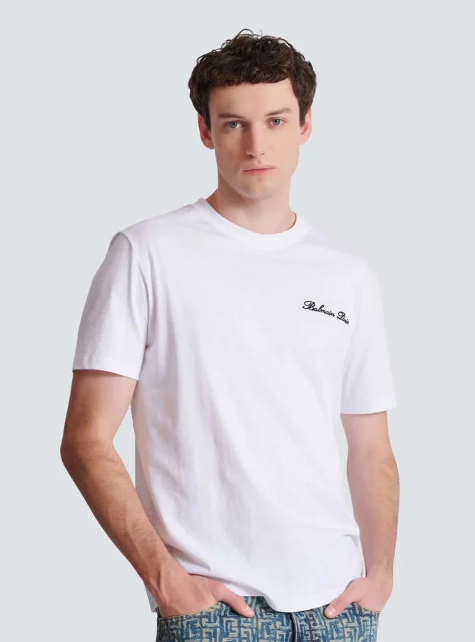 Broderad Balmain Signature T-shirt