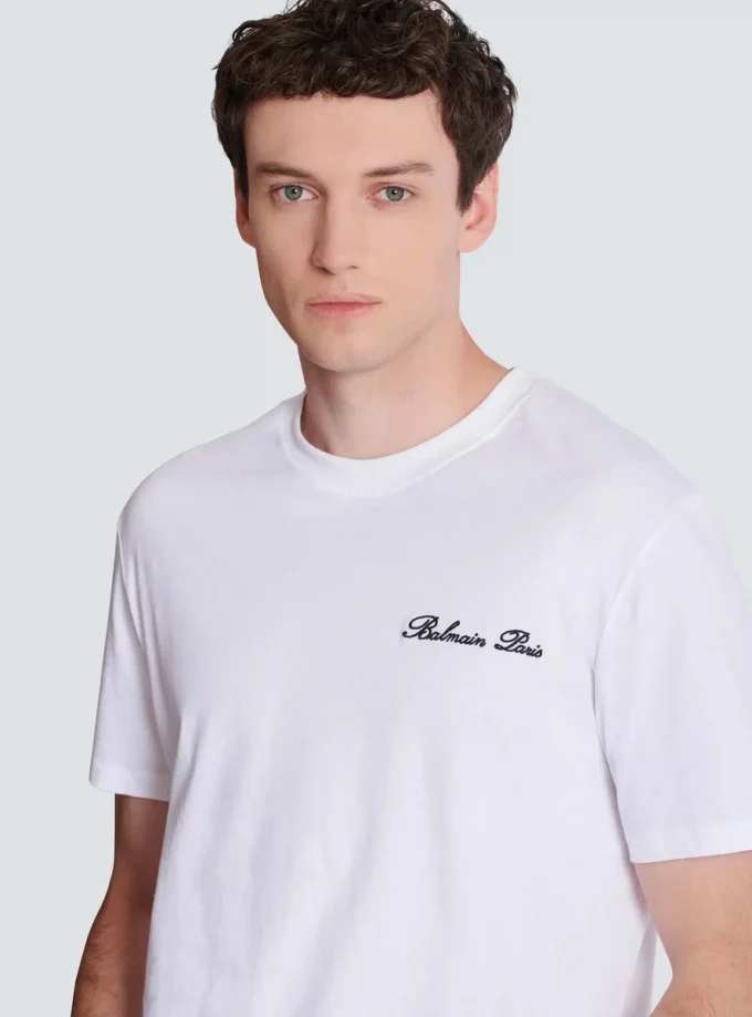 Broderad Balmain Signature T-shirt