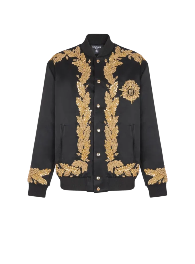 Broderad bomberjacka i cupro Broderad bomberjacka i cupro