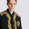 Broderad bomberjacka i cupro Broderad bomberjacka i cupro