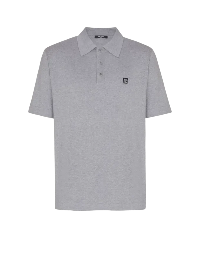 Broderad bomullspolo