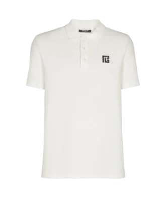 Broderad bomullspolo