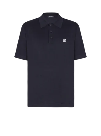 Broderad bomullspolo