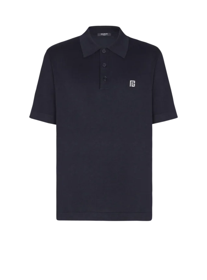 Broderad bomullspolo