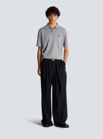 Broderad bomullspolo