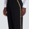 Broderade crepe-byxor med raka ben Broderade crepe-byxor med raka ben