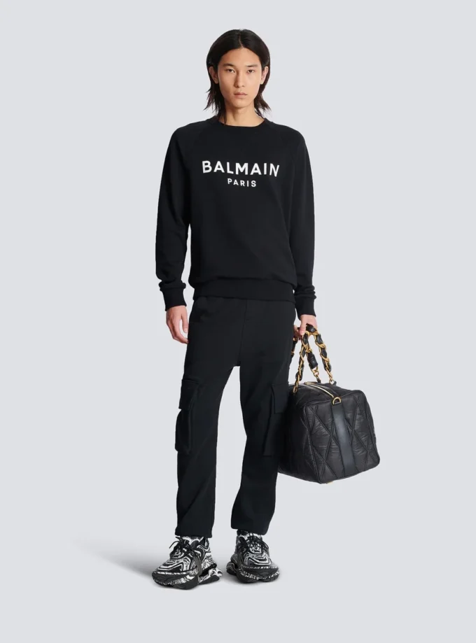 Cargobyxor med Balmain Paris-tryck