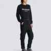 Cargobyxor med Balmain Paris-tryck