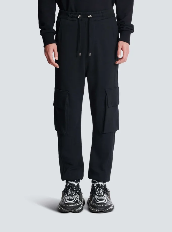 Cargobyxor med Balmain Paris-tryck