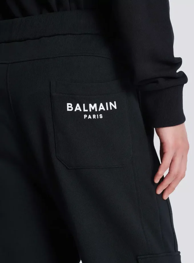 Cargobyxor med Balmain Paris-tryck