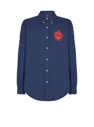 College Emblem-skjorta i oxfordbomull