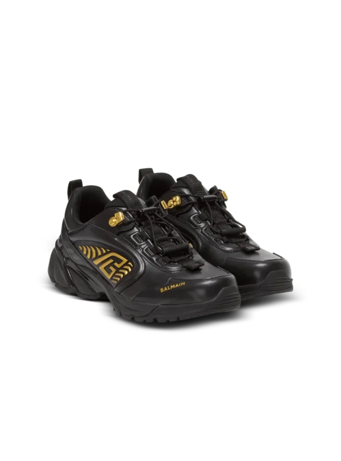 Cosmic Dust glaserade lädersneakers
