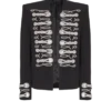 Crepe spencer-jacka med broderad frogging Crepe spencer-jacka med broderad frogging