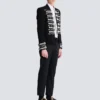 Crepe spencer-jacka med broderad frogging Crepe spencer-jacka med broderad frogging