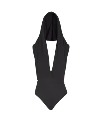 Drapad bodysuit med huva