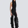 Drapad bodysuit med huva