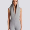 Drapad bodysuit med huva