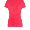 Drapierad T-shirt med knappar