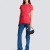 Drapierad T-shirt med knappar
