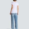 Drapierad T-shirt med knappar