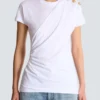 Drapierad T-shirt med knappar