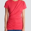 Drapierad T-shirt med knappar