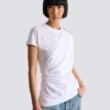 Drapierad T-shirt med knappar