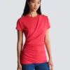 Drapierad T-shirt med knappar