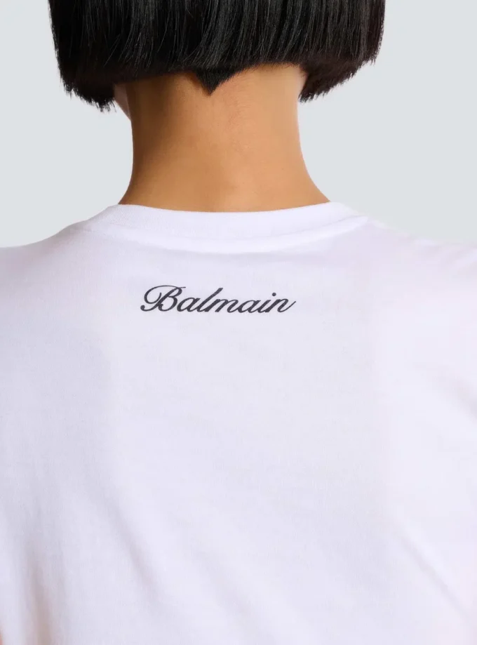 Drapierad T-shirt med knappar
