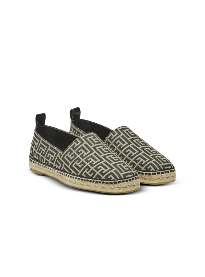 Espadriller med monogramjacquard