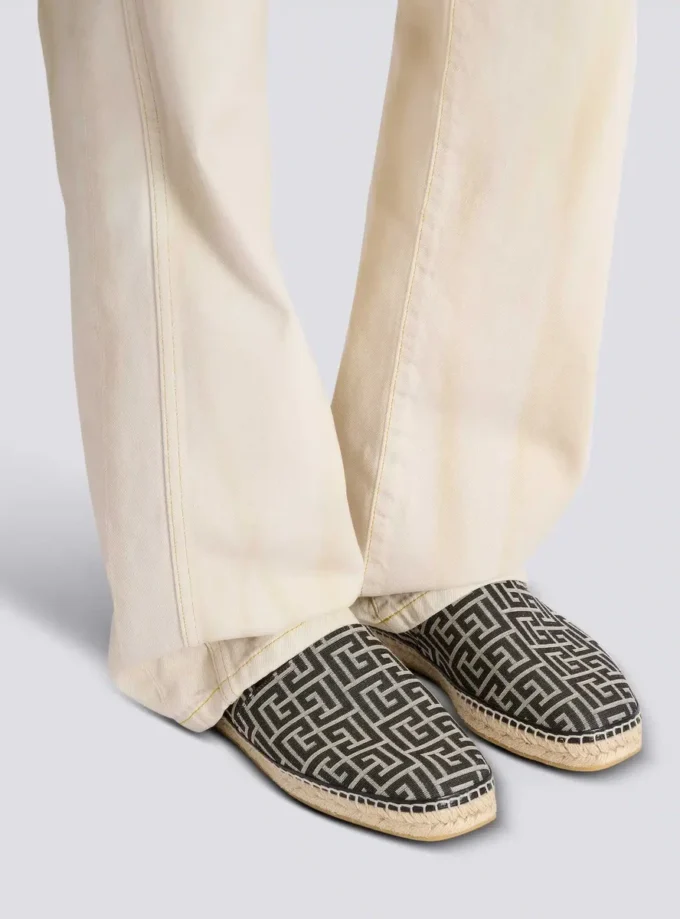 Espadriller med monogramjacquard