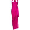 Flödande draperad interlockjerseyklänning Flödande draperad interlockjerseyklänning