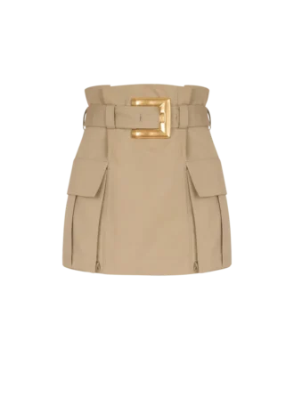 Gabardinekjol med hög midja