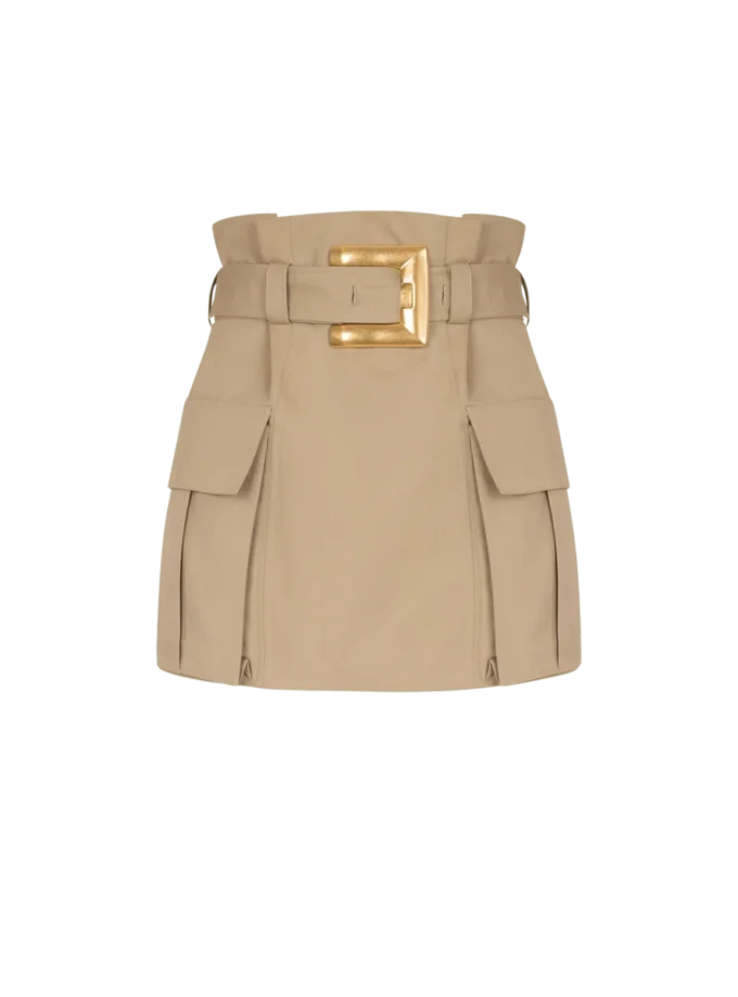 Gabardinekjol med hög midja