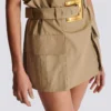 Gabardinekjol med hög midja